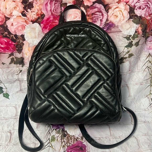 Michael Kors Abbey leather backpack Black - Picture 1 of 15